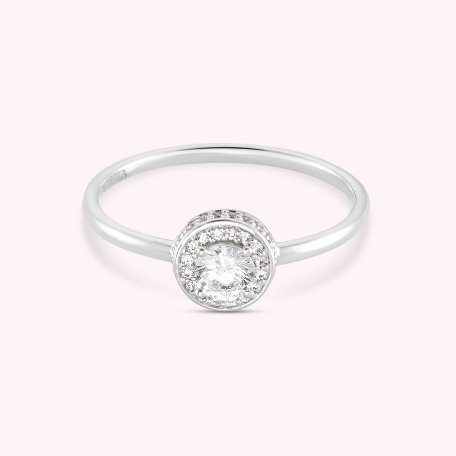 Bague fine IMPERIAL - Cristal / Argenté - Bagues  | Agatha