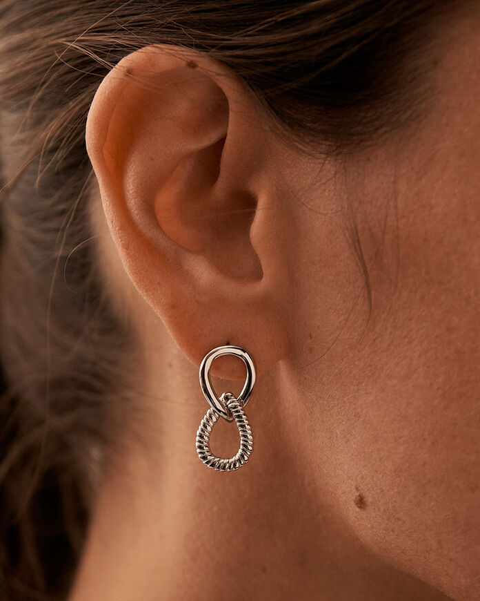 Boucles d'oreilles pendantes HARMONIE - Argenté - Boucles d'oreilles  | Agatha