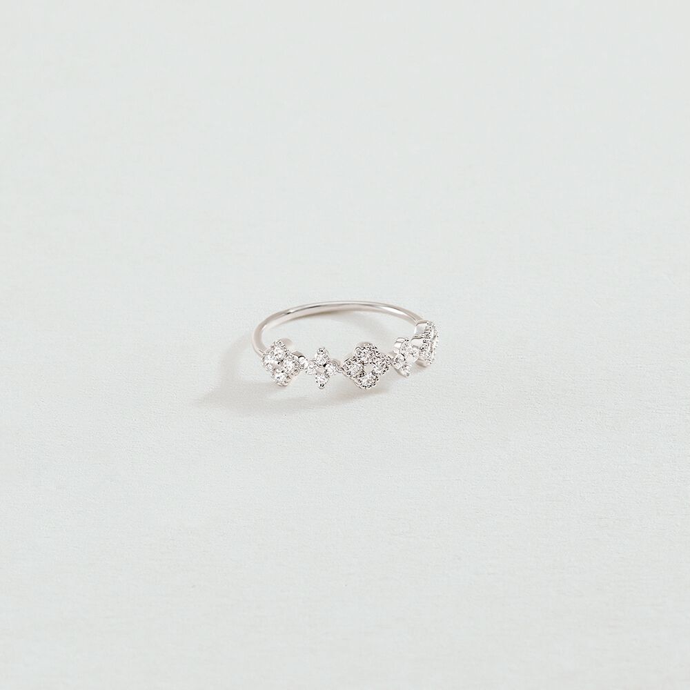 Bague fine BELOVED - Cristal / Argenté - Bagues avec pierre  | Agatha