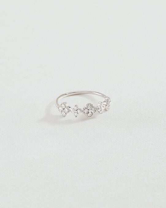 Bague fine BELOVED - Cristal / Argenté - Bagues avec pierre  | Agatha Bague fine BELOVED - Cristal / Argenté - Bagues avec pierre  | Agatha
