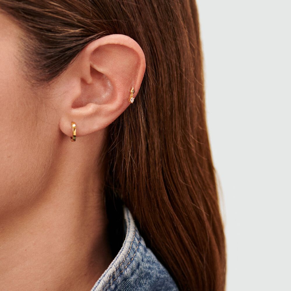 Piercing Hélix & Tragus PERRINE - Cristal / Doré - Piercing Hélix & Tragus  | Agatha