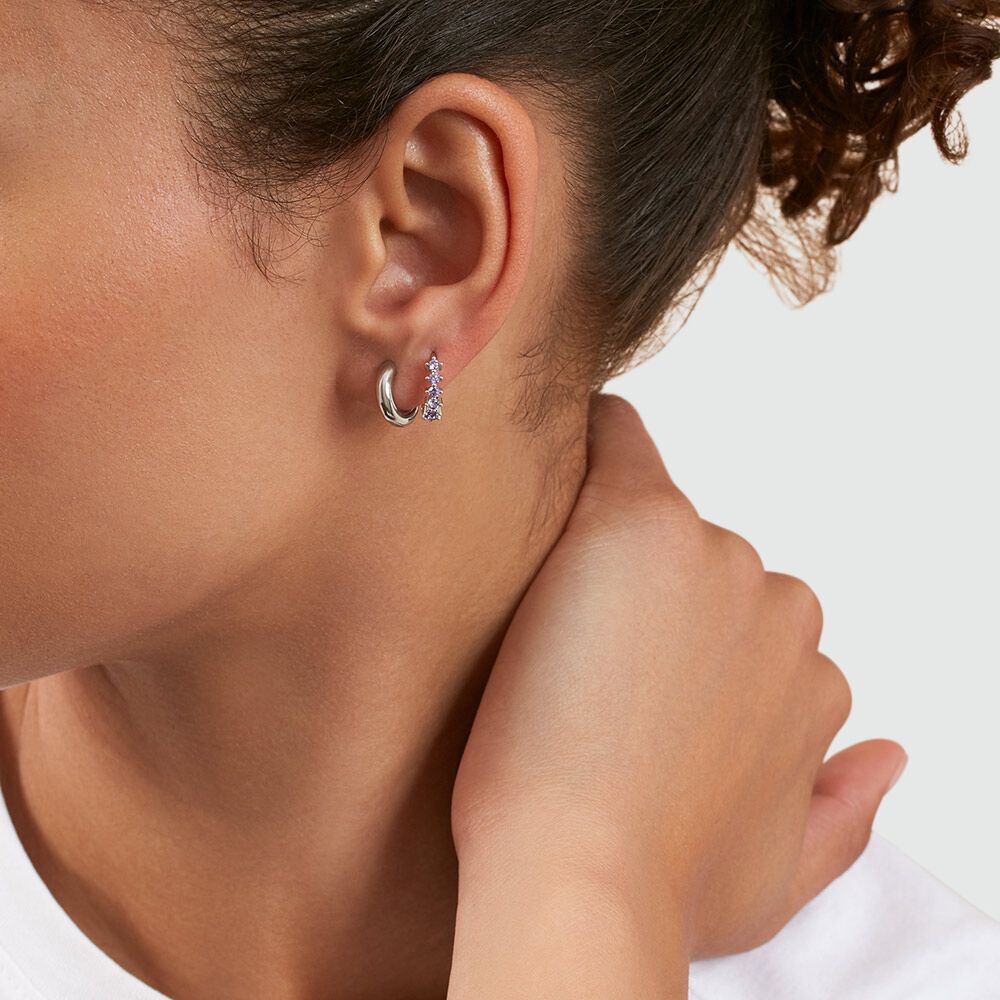 Piercing créole RADIANTE - Lilas - Piercings  | Agatha