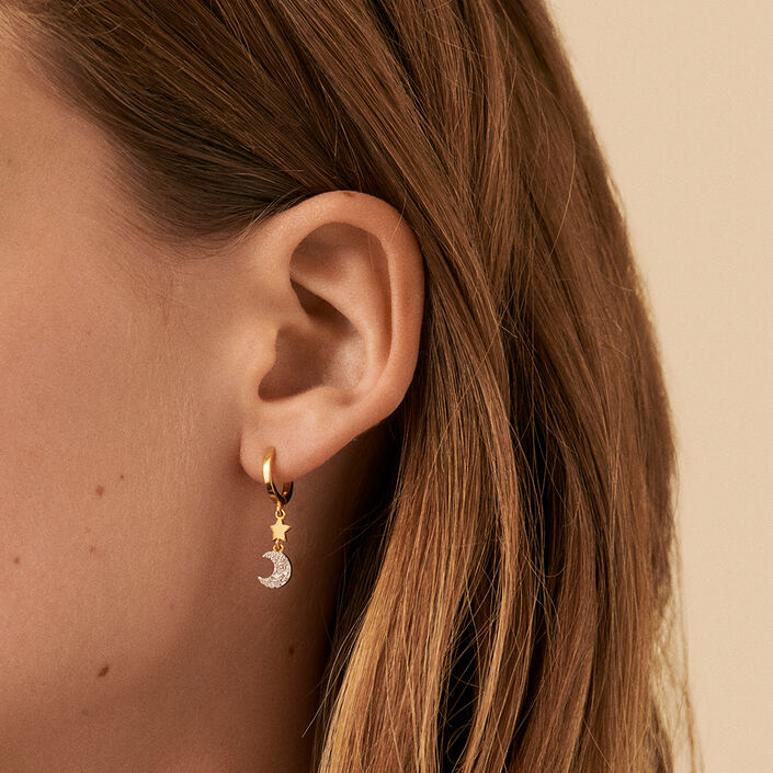 Créoles SARA - Argenté / Doré - Boucles d'oreilles  | Agatha