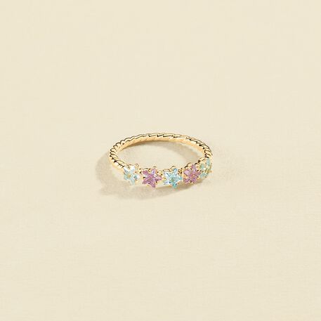 Bague fine SPACEAG - Multicolore / Doré - Bagues  | Agatha