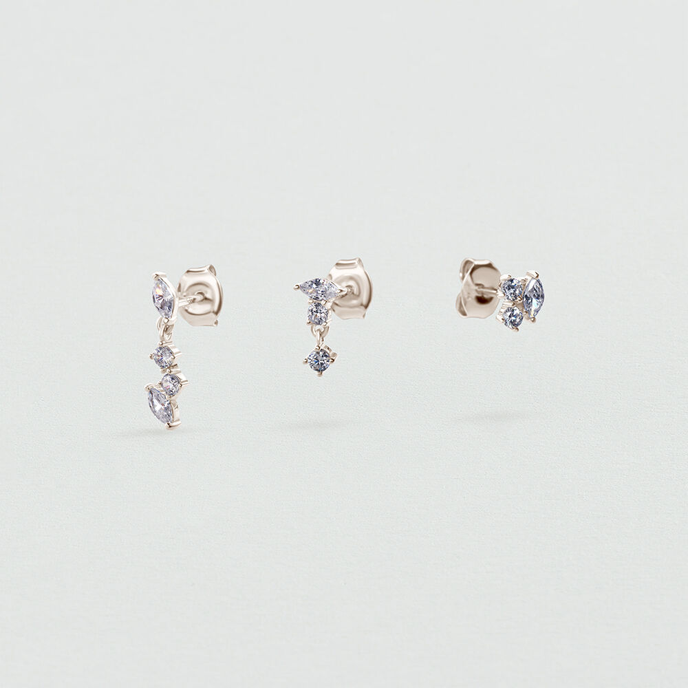 Cr&eacute;oles PAV&Eacute;ES MIX & MATCH - Cristal / Argent&eacute; - Cr&eacute;oles  | Agatha
