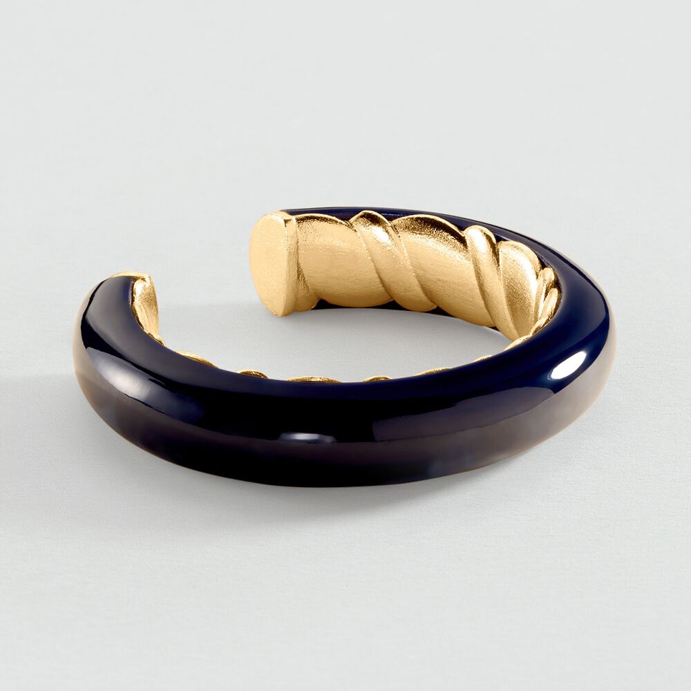 Jonc TORSADES - Bleu / Dor&eacute; - Bracelets fantaisie  | Agatha