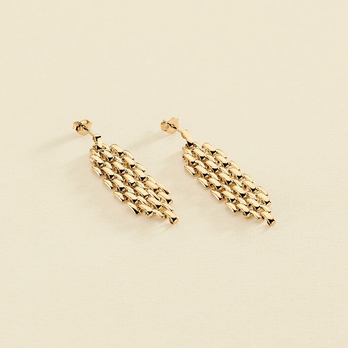 Boucles d'oreilles pendantes MINUIT - Doré - Boucles d'oreilles  | Agatha