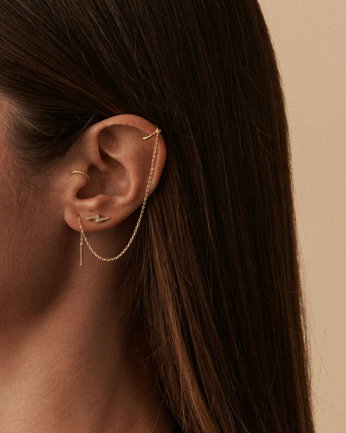 Piercing ear cuff ROLLING - Doré - Piercings  | Agatha
