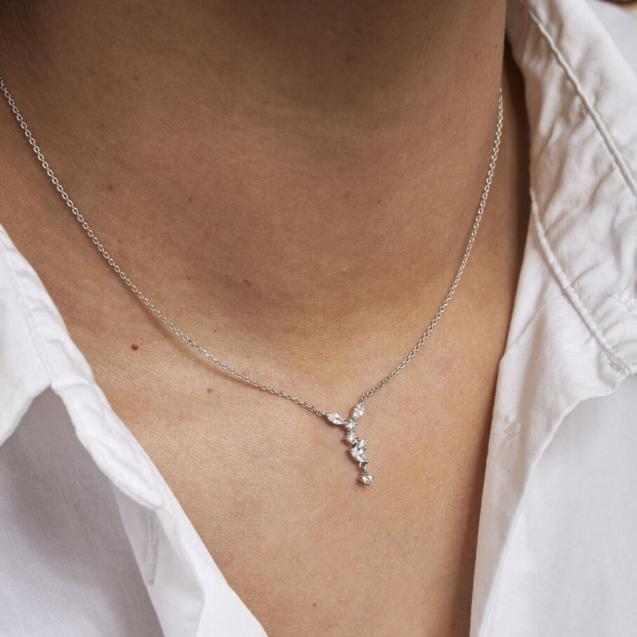 Collier ras du cou PLEIADES - Cristal / Argenté - Colliers  | Agatha