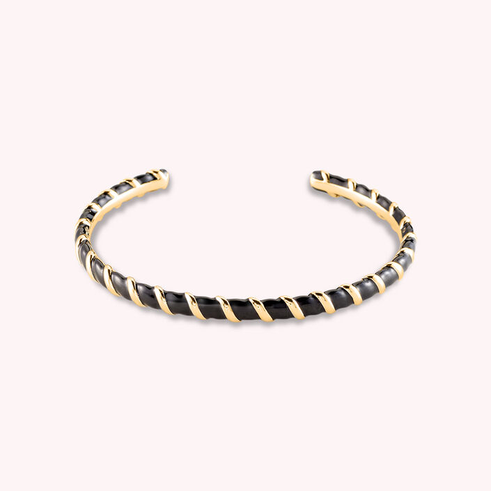 Jonc SESHA - Noir / Doré - Bracelets  | Agatha