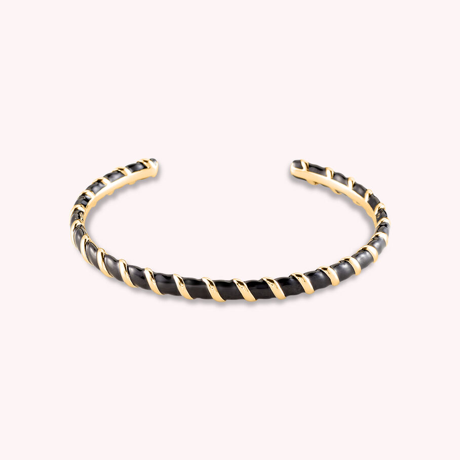 Jonc SESHA - Noir / Doré - Bracelets  | Agatha