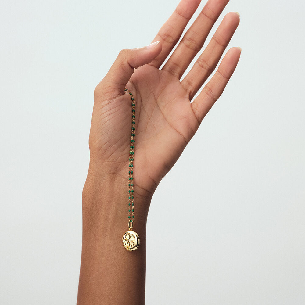 Pendentif MEDAILLON TR&Egrave;FLE - Dor&eacute; - Bijoux sans pierre  | Agatha