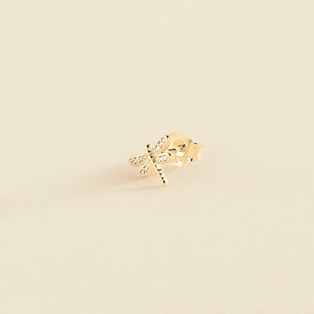 Piercing puce LIBELULA - Cristal / Doré - Piercings  | Agatha