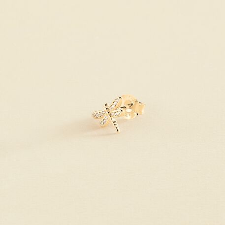 Piercing puce LIBELULA - Cristal / Doré - Piercings  | Agatha
