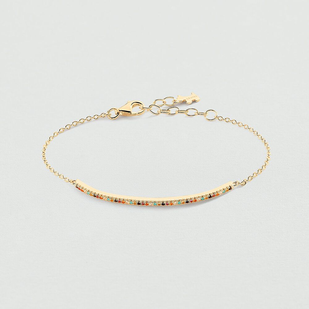 Bague fine RAINBOW - Multicolore / Doré 02290009-256-58
