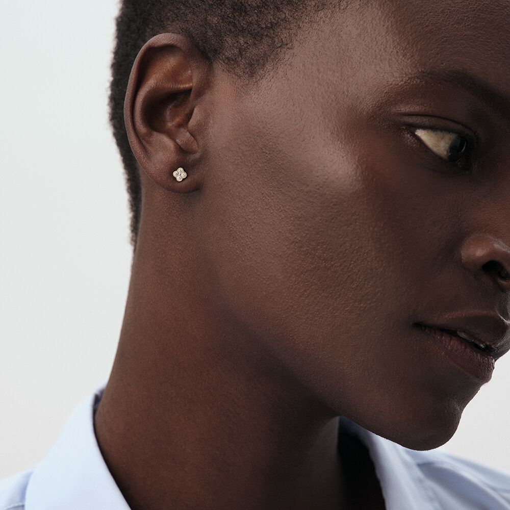 Boucles d'oreilles puces BELOVED - Cristal / Dor&eacute; - Boucles d'oreilles puces  | Agatha