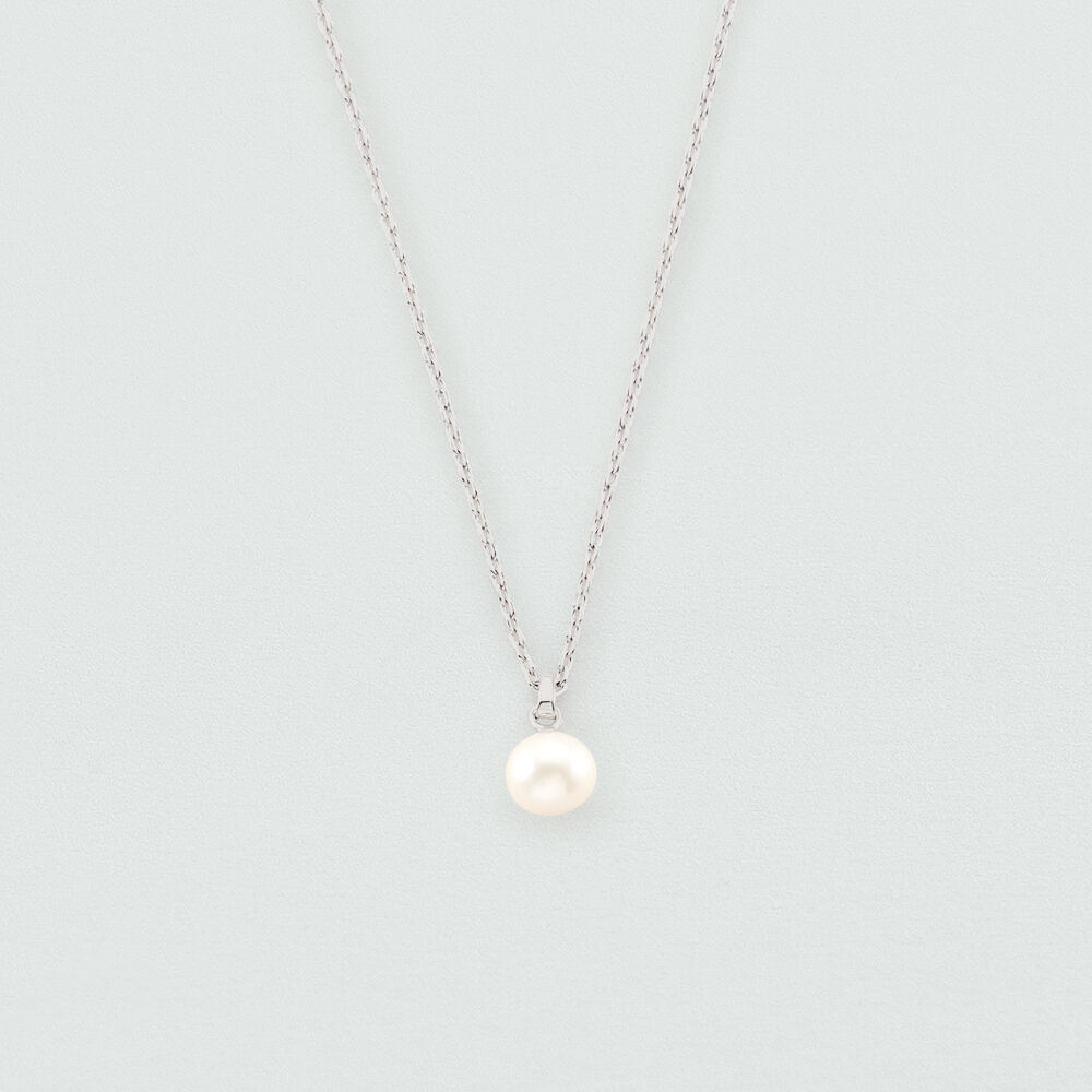 Collier ras du cou PERLYS - Perle / Argenté - Colliers fantaisie  | Agatha
