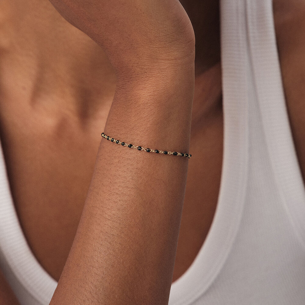 Bracelet souple SMARTY - Noir / Doré - Bracelets fantaisie  | Agatha