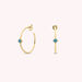 Créoles BELOVED - Turquoise / Doré - Boucles d'oreilles  | Agatha