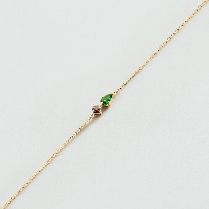 Bracelet souple ASTRE - Vert / Doré - Bracelets  | Agatha
