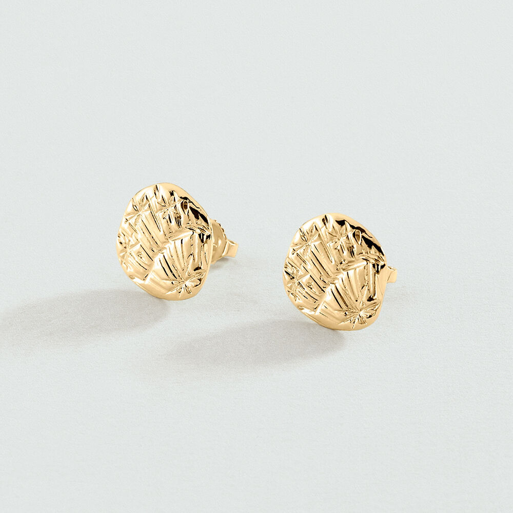 Boucles d'oreilles puces ASTREE - Doré - Boucles d'oreilles puces  | Agatha
