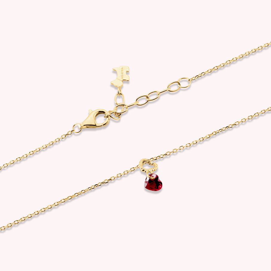 Collier ras du cou BEGUIN - Rouge / Doré - Colliers  | Agatha