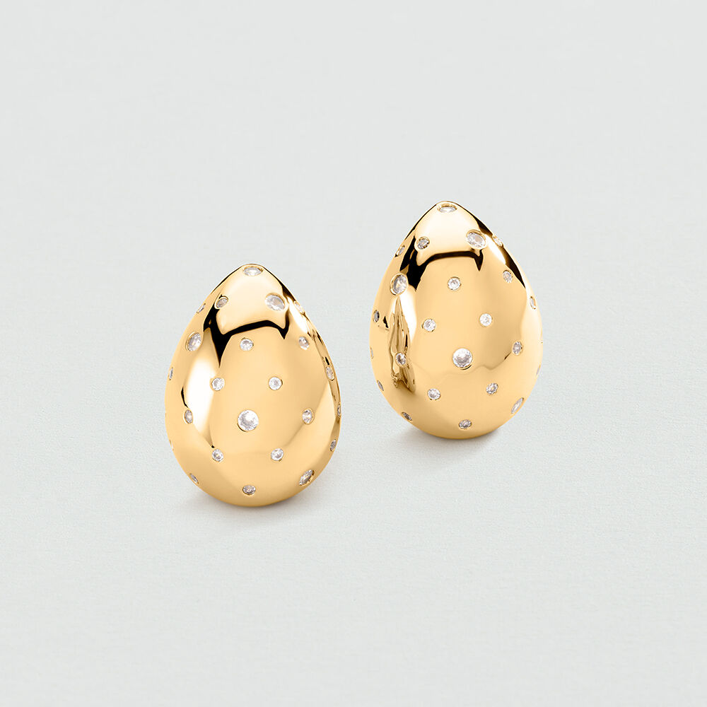 Boucles d'oreilles pendantes DANAE - Cristal / Doré - Boucles d'oreilles pendantes  | Agatha