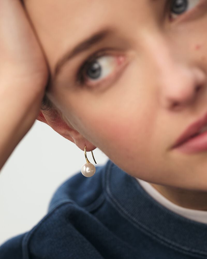 Boucles d'oreilles pendantes PEARLY - Perle / Doré - Boucles d'oreilles fantaisies  | Agatha Boucles d'oreilles pendantes PEARLY - Perle / Doré - Boucles d'oreilles fantaisies  | Agatha