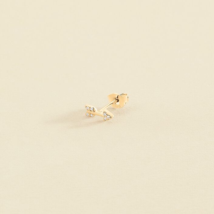 Piercing puce FLECHITA - Cristal / Doré - Piercings  | Agatha