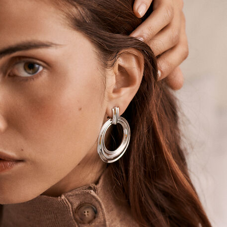 Boucles d'oreilles pendantes 1960 - Argenté - Boucles d'oreilles  | Agatha