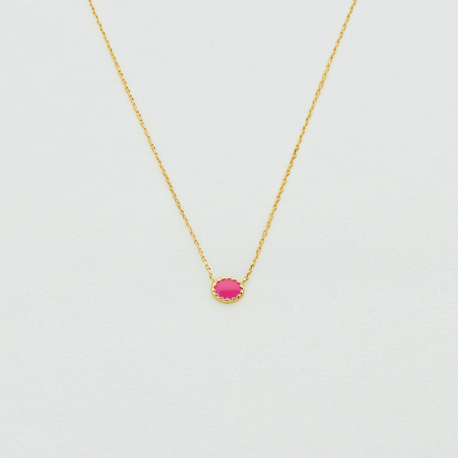 Collier ras du cou ATMA - Nacre /rose - Colliers  | Agatha