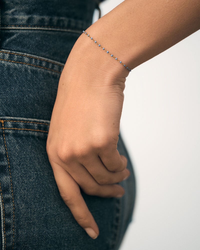 Bracelet souple SMARTY - Bleu / Doré - Bracelets souples  | Agatha Bracelet souple SMARTY - Bleu / Doré - Bracelets souples  | Agatha