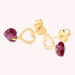 Boucles d'oreilles puces BEGUIN - Rouge / Doré - Boucles d'oreilles puces  | Agatha
