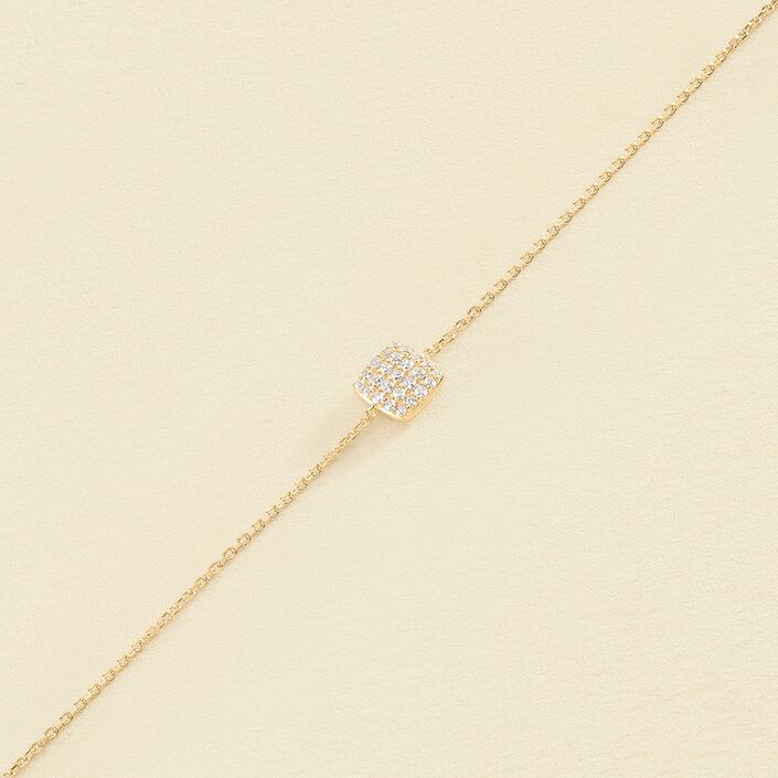 Bracelet souple GLORIA - Cristal / Doré - Bracelets  | Agatha