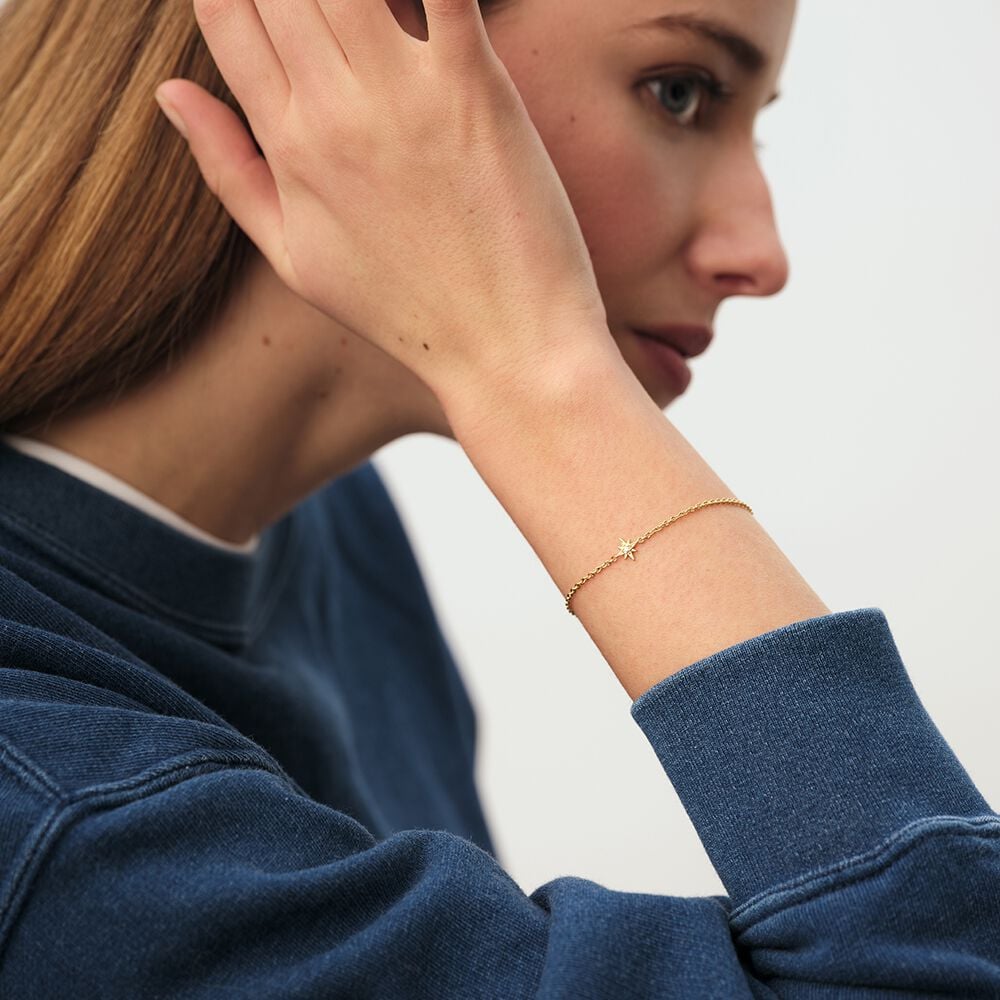 Bracelet souple OURSE - Cristal / Dor&eacute; - Bracelets fantaisie  | Agatha