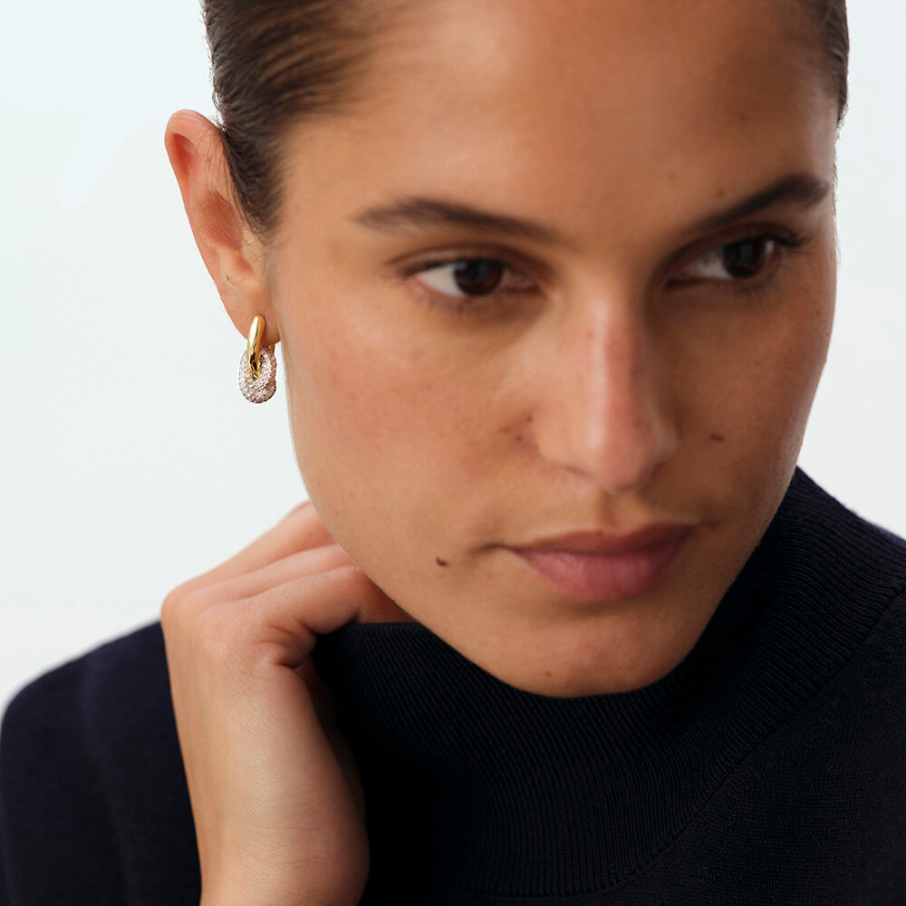 Cr&eacute;oles LOULOU - Cristal / Dor&eacute; - Cr&eacute;oles  | Agatha