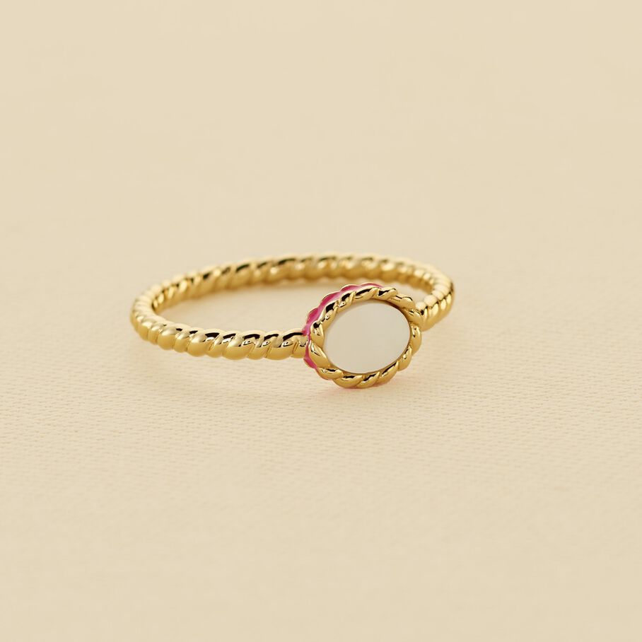 Bague fine ATMA - Nacre /rose - Bagues  | Agatha