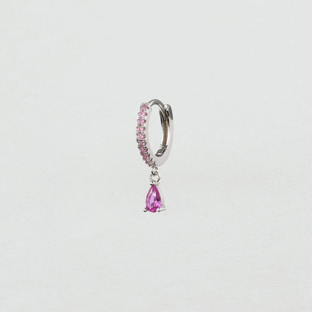 Piercing créole RADIOSA - Fuchsia - Outlet  | Agatha