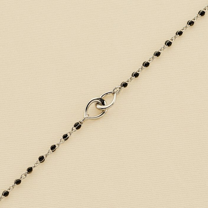 Bracelet souple SMARTY - Noir / Argenté - Bracelets  | Agatha