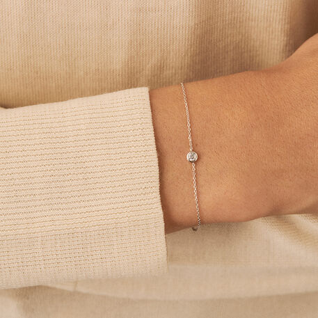 Bracelet souple BRILLANT - Cristal / Argenté - Bracelets  | Agatha