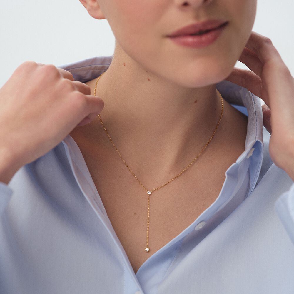 Collier ras du cou BRILLANT - Cristal / Doré - Colliers fantaisie  | Agatha