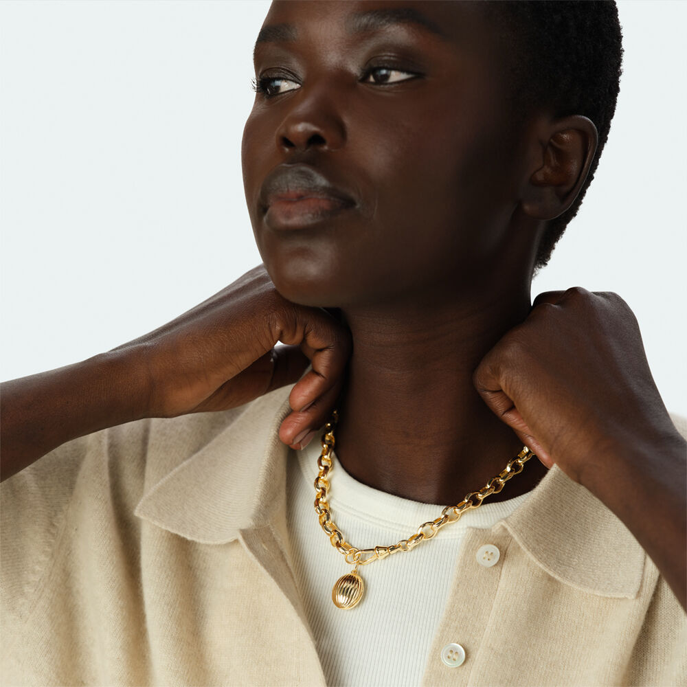 Pendentif M&Eacute;DAILLON STRI&Eacute; - Dor&eacute; - Nouveaut&eacute;s  | Agatha