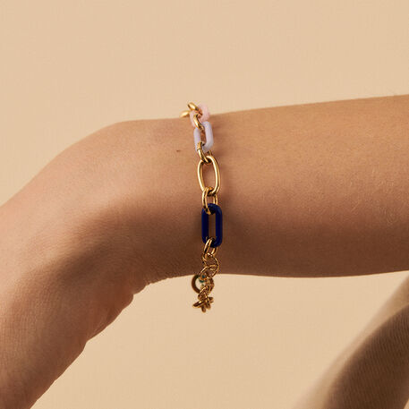 Bracelet souple YEYE - Multicolore / Doré - Bracelets  | Agatha