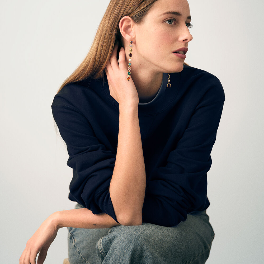 Boucles d'oreilles pendantes CANDY - Multicolore / Dor&eacute; - Boucles d'oreilles fantaisies  | Agatha