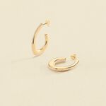 Créoles GEMINI - Cristal / Doré - Boucles d'oreilles  | Agatha