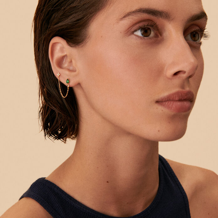 Piercing puce ASTRAL - Vert / Doré - Piercings  | Agatha