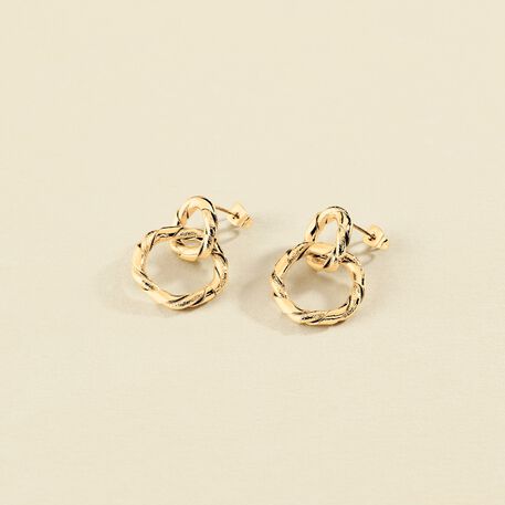 Boucles d'oreilles pendantes GOLDEN - Doré - Boucles d'oreilles  | Agatha