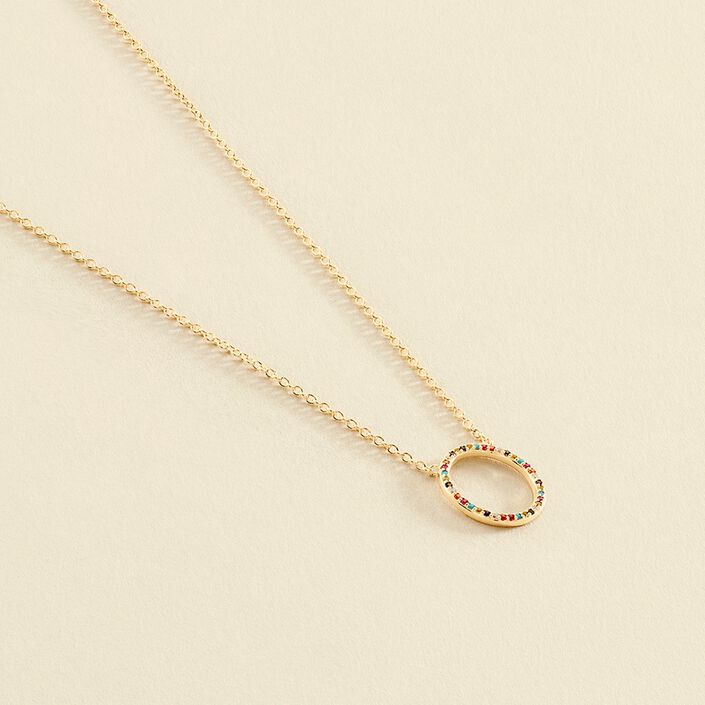 Collier ras du cou RAINBOW - Multicolore / Doré - Colliers  | Agatha
