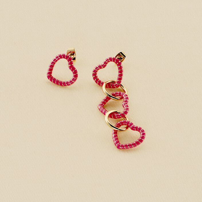 Boucles d'oreilles pendantes SESHA - Rose / Doré - Boucles d'oreilles  | Agatha