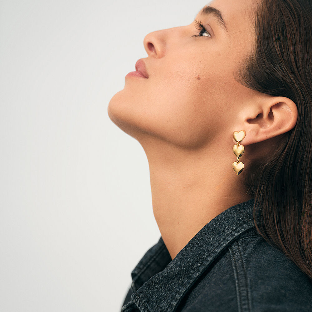 Boucles d'oreilles pendantes DESIREE - Doré - Boucles d'oreilles fantaisies  | Agatha